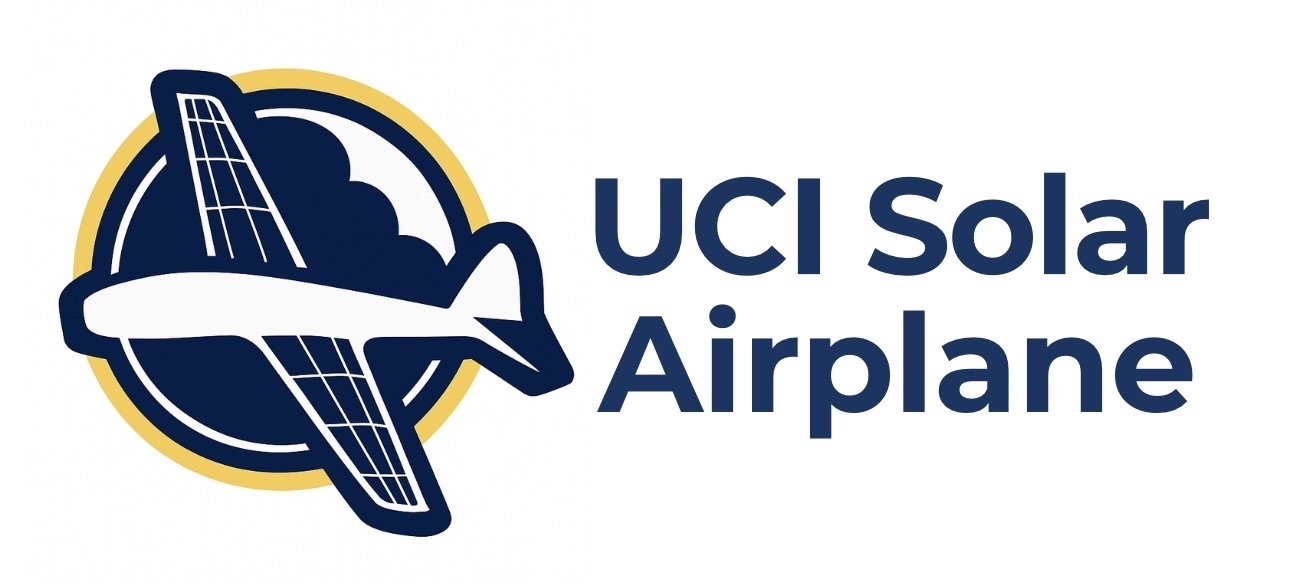 UCI Solar Airplane team logo with stylized clouds and aircraft