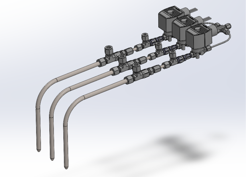 Multiprobe Emissions Sampling Port CAD Assembly