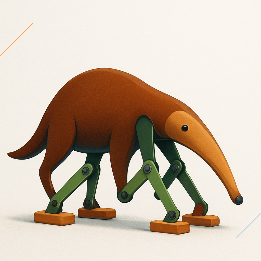 PeterBot four-legged autonomous walking robot.