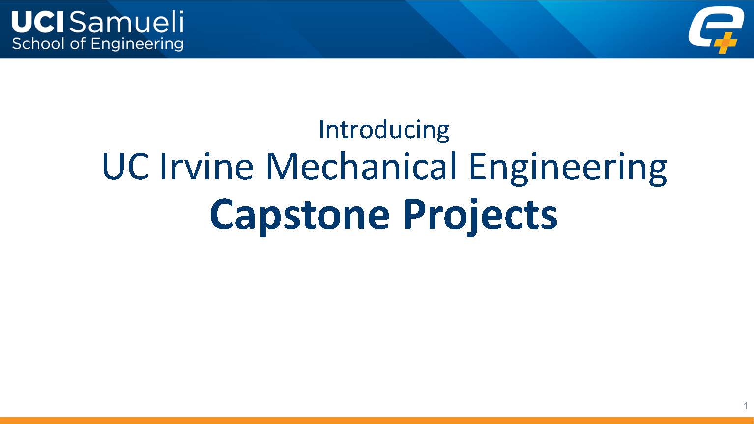 MAE capstone project slide 1