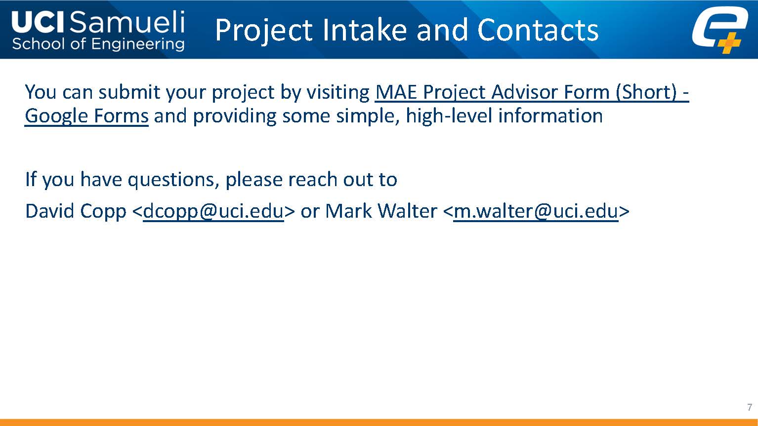 MAE capstone project slide 7