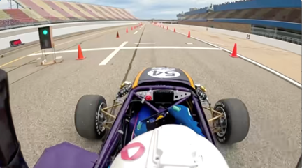 Fig. 3 Driver’s view of the Acceleration event.