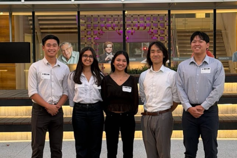 Members of Team Glidewell,  From left to right: Daryl Vu, Khushi Dave, Alyssa Bongolan, Junho Choi, Nathan Yi-Han Cheng