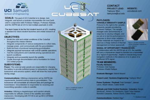 UCI CubeSat Winter Design Review Poster