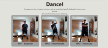 Dance Pose Estimation web-app home page.