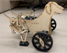 This the Prototype B of Jansen's Pet, the mechanical walking robot.