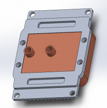 CAD model of TPU cooling block