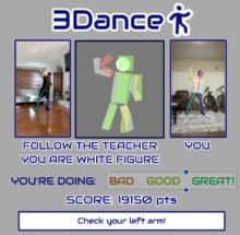 An image of the 3Dance interface
