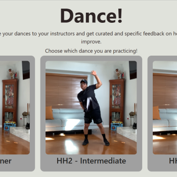 Dance Pose Estimation web-app home page.