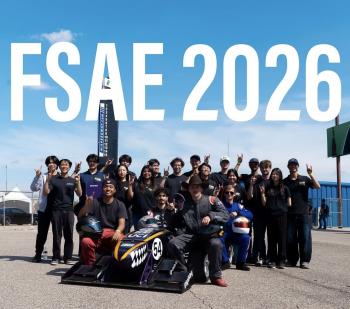 The Anteater Formula Racing team with their vehicle.