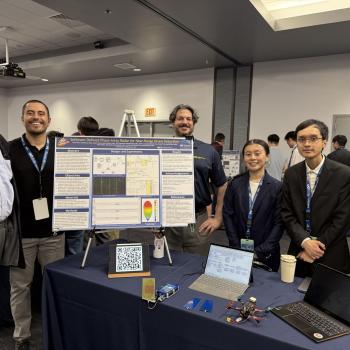 Our booth at the Senior Design Showcase