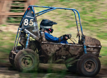 Action shot of Anteater Baja Racing at Competition